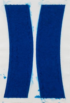 Colored Paper Image V (Blue Curves)