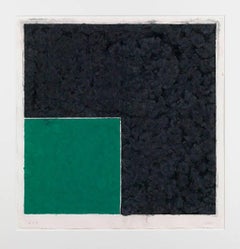COLORED PAPER IMAGE XVIII (GREEN SQUARE WITH DARK GREY): Axsom Cat. #158