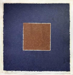 Colored Paper Image XX (Brown Square with Blue)