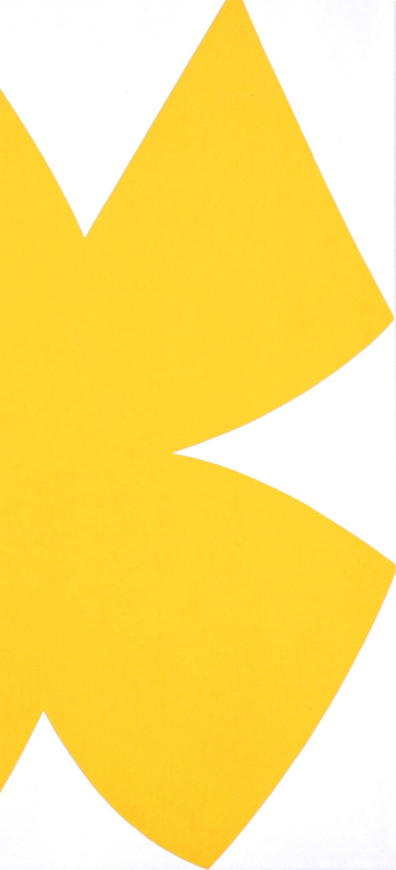 Composition (Axsom Ia), Derrière le miroir - Yellow Abstract Print by Ellsworth Kelly