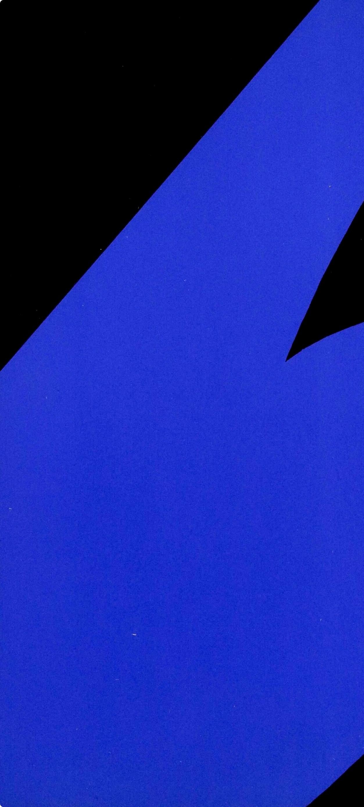 Composition (Axsom Ia), Derrière le miroir - Purple Landscape Print by Ellsworth Kelly