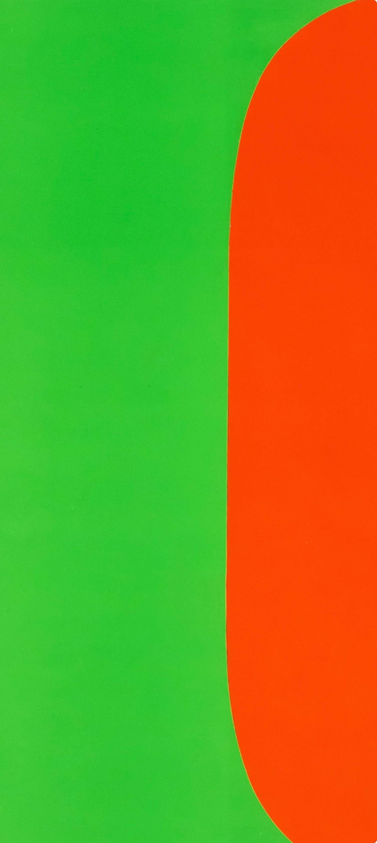 Composition (Axsom Ib), Derrière le miroir - Green Abstract Print by Ellsworth Kelly