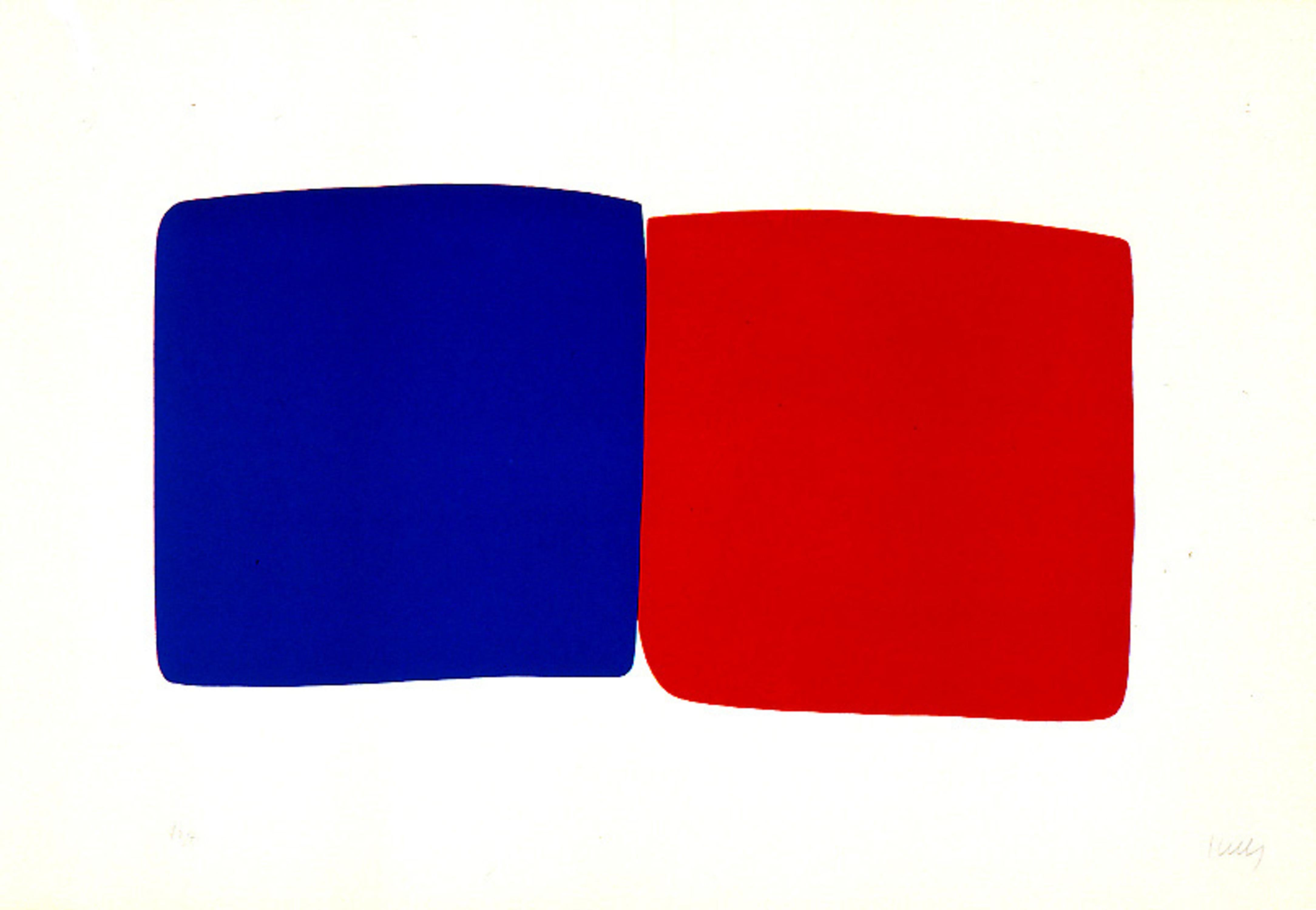 Dunkelblau und Rot (Bleu Foncé et Rouge) – Print von Ellsworth Kelly