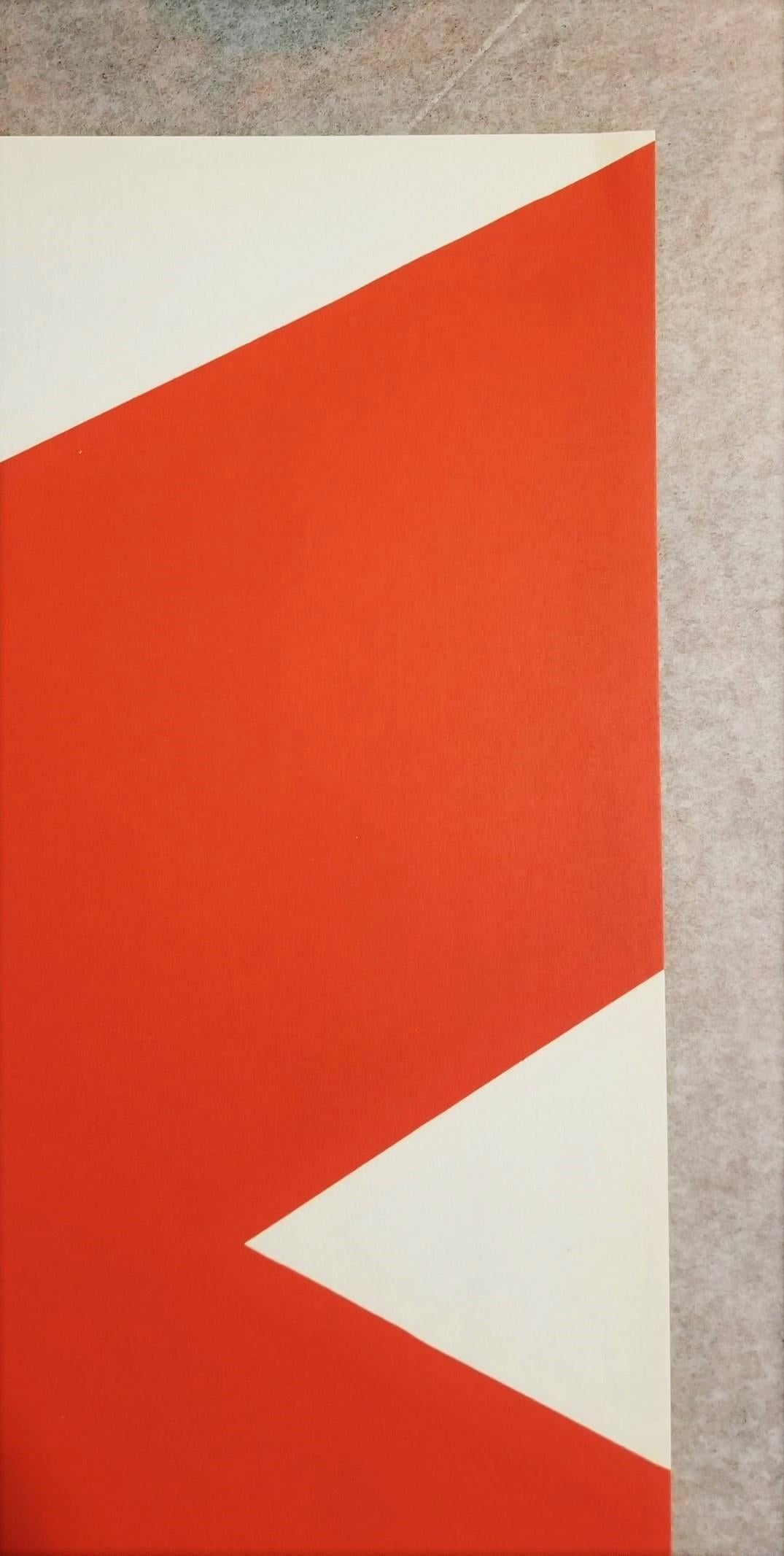 Derrière Le Miroir No. 110 (page 13) - Red Abstract Print by Ellsworth Kelly