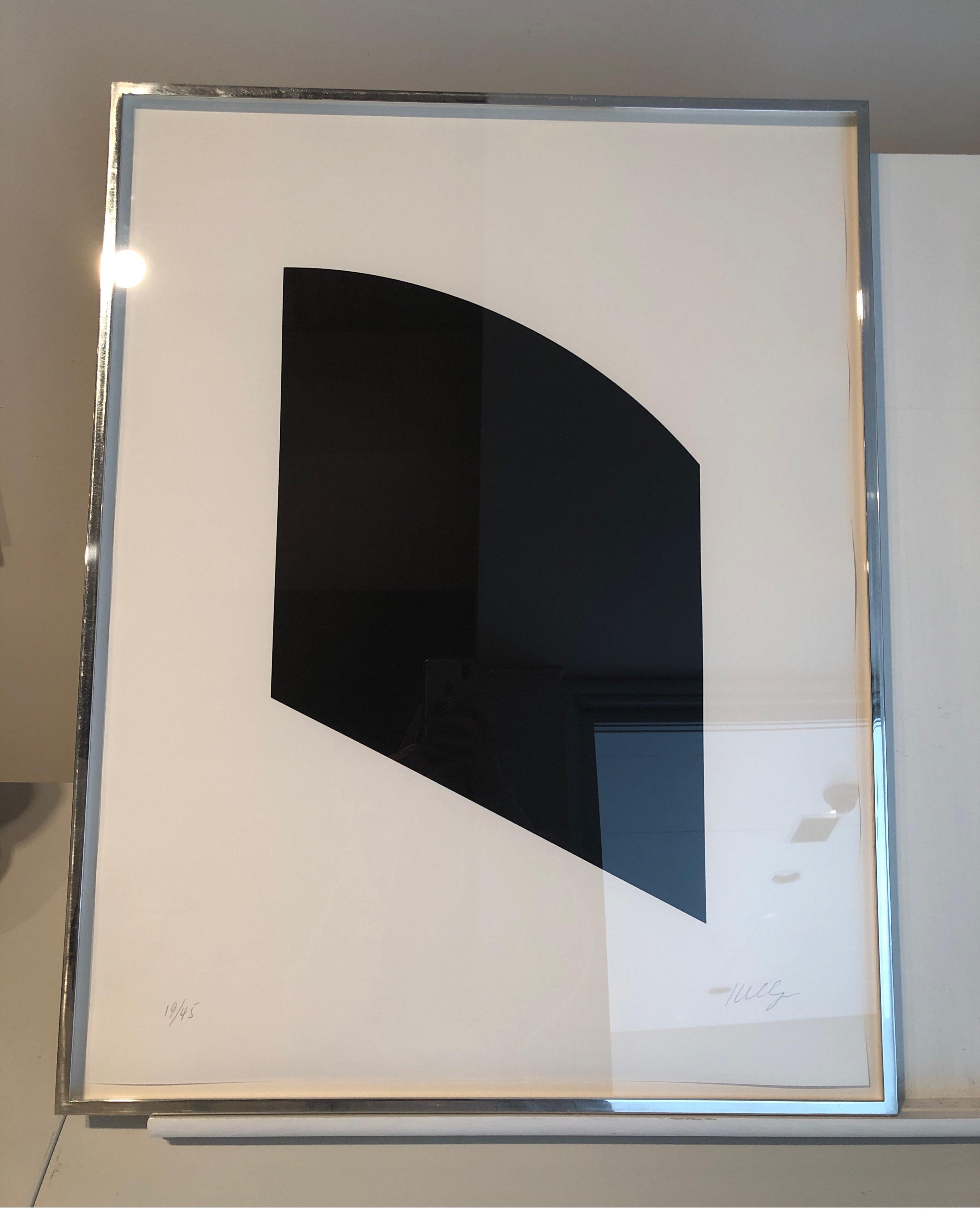 Ellsworth Kelly, Black, 2003, Lithograph; framed geometric abstraction print For Sale 4