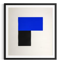 Ellsworth Kelly Blue with Black #1 Color Lithograph Signed Edition of 50