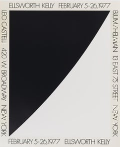 Vintage Ellsworth Kelly, Leo Castelli, NY & Blum Helman, NY (Black Curve II)