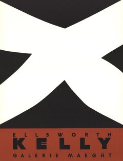 Ellsworth Kelly-Noir Et Rouge-26" x 20"-Lithograph-1958-Minimalism-Black & White