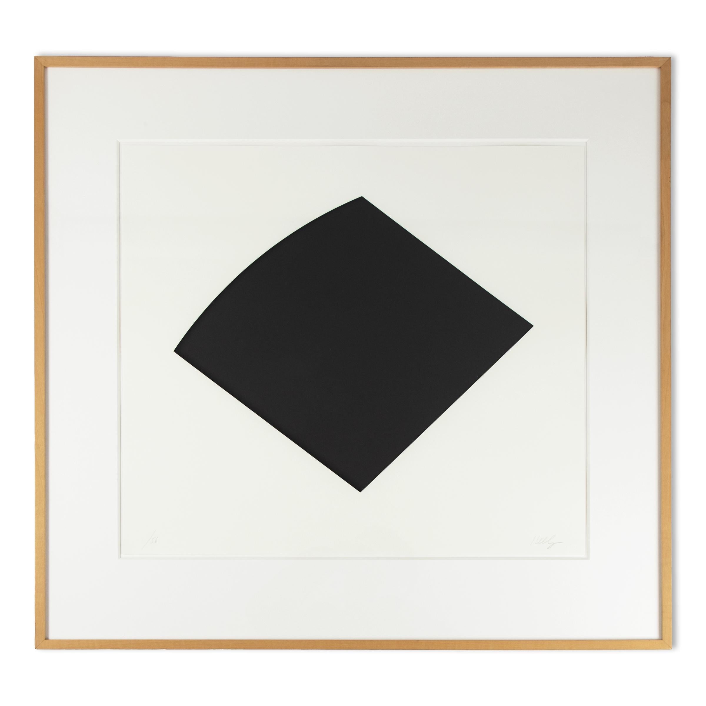 Ellsworth Kelly, Small Black Curve - Signed Lithograph, Minimalist Print For Sale 4