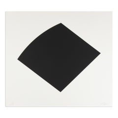 Ellsworth Kelly, Pequeña curva negra - Litografía firmada, Impresión minimalista