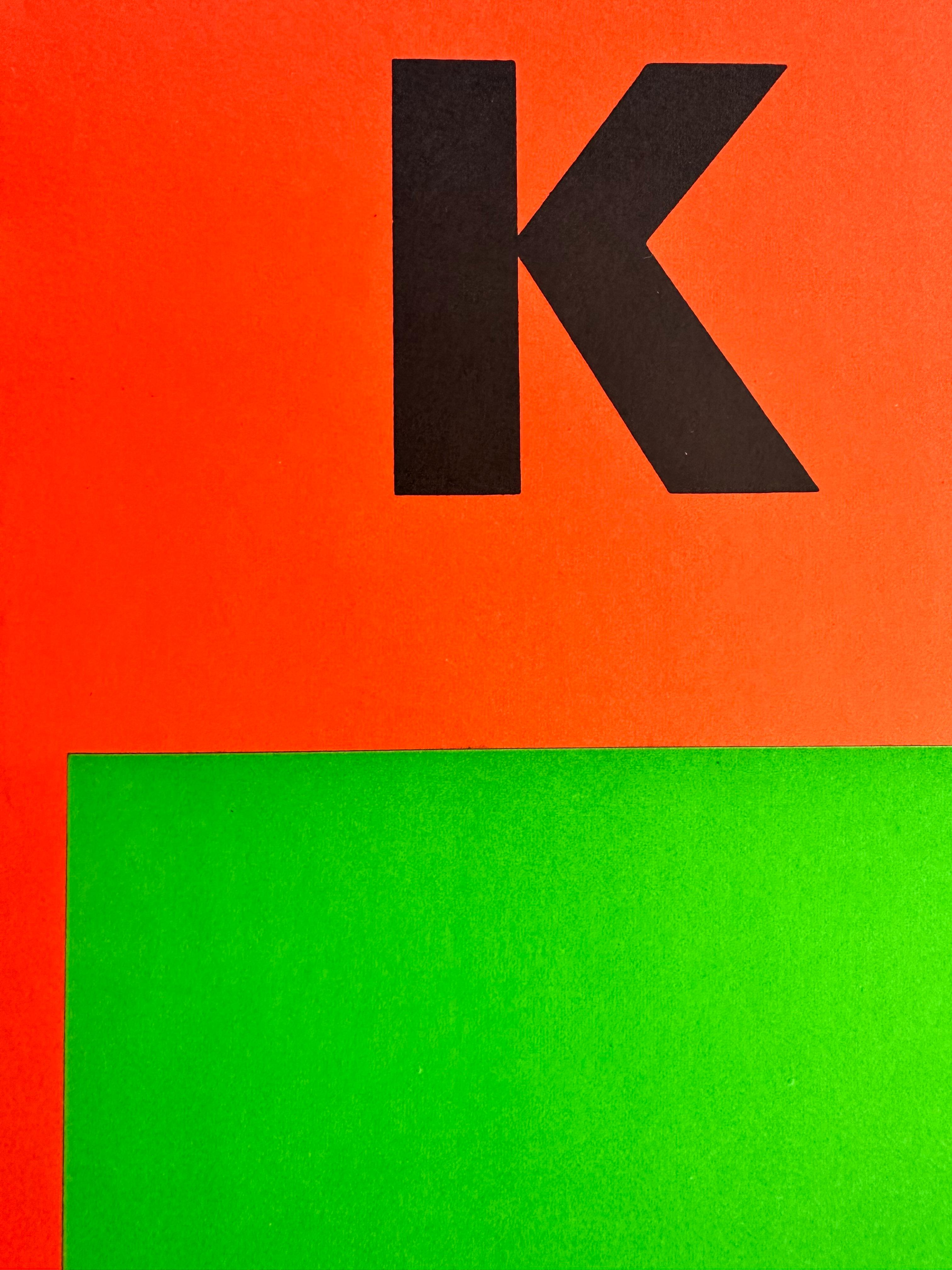 Original-Ausstellungsplakat von Ellsworth Kelly, 1964. Gallerie Maeght. 26 x 20 Zoll. Lithographie auf Papier. 

Leichte Knitterspuren unten links. Einige Abnutzungserscheinungen am Papierrand oben links. Sehr sauber, keine Flecken oder Verblassen.