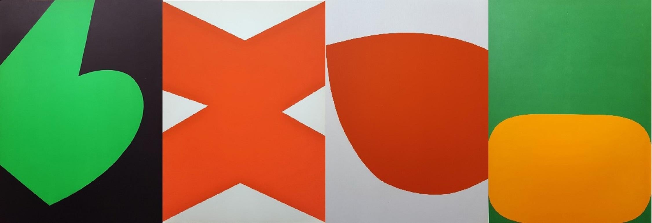 Ellsworth Kelly Abstract Print - Four Lithographs from DLM