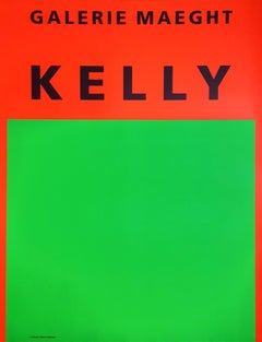 Vintage Galerie Maeght /// Abstract Geometric Minimalist Ellsworth Kelly Colorfield Art