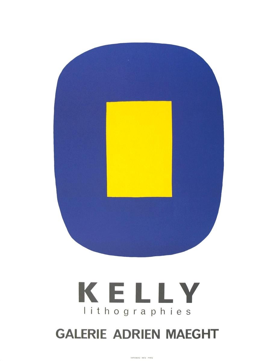 Ellsworth Kelly Abstract Print - Jaune Sur Bleu