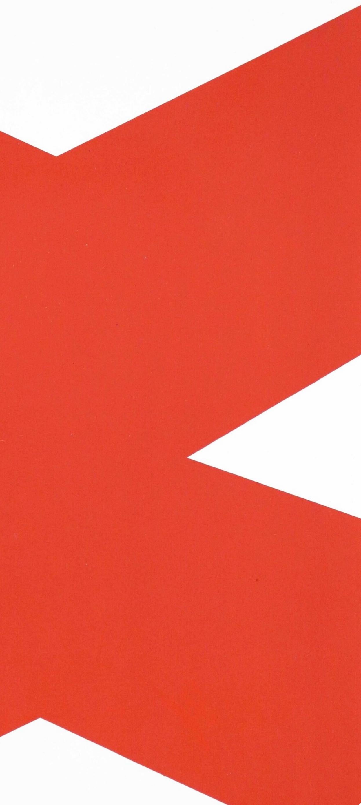 Kelly, Composition (Axsom I-a, page 176), Derrière le miroir (after) - Red Abstract Print by Ellsworth Kelly