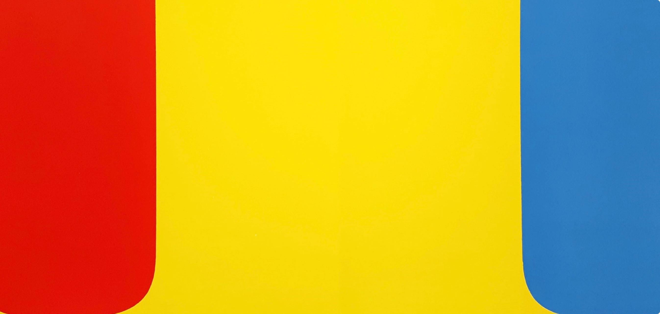 Kelly, Composition (Axsom No. I-b, p. 178), Derrière le miroir (after) - Yellow Abstract Print by Ellsworth Kelly