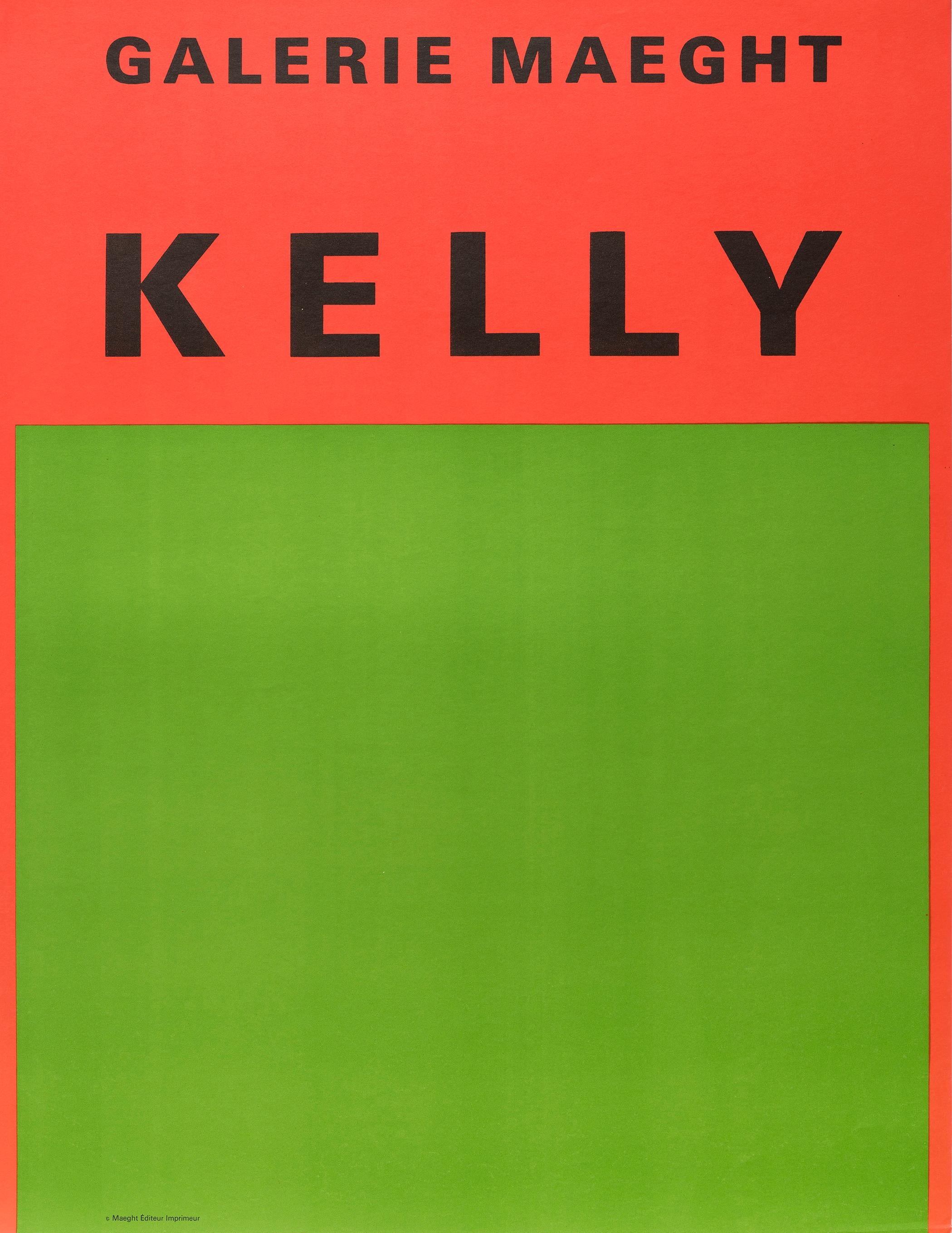 Kelly, Galerie Maeght (Rot über Grün) – Print von Ellsworth Kelly