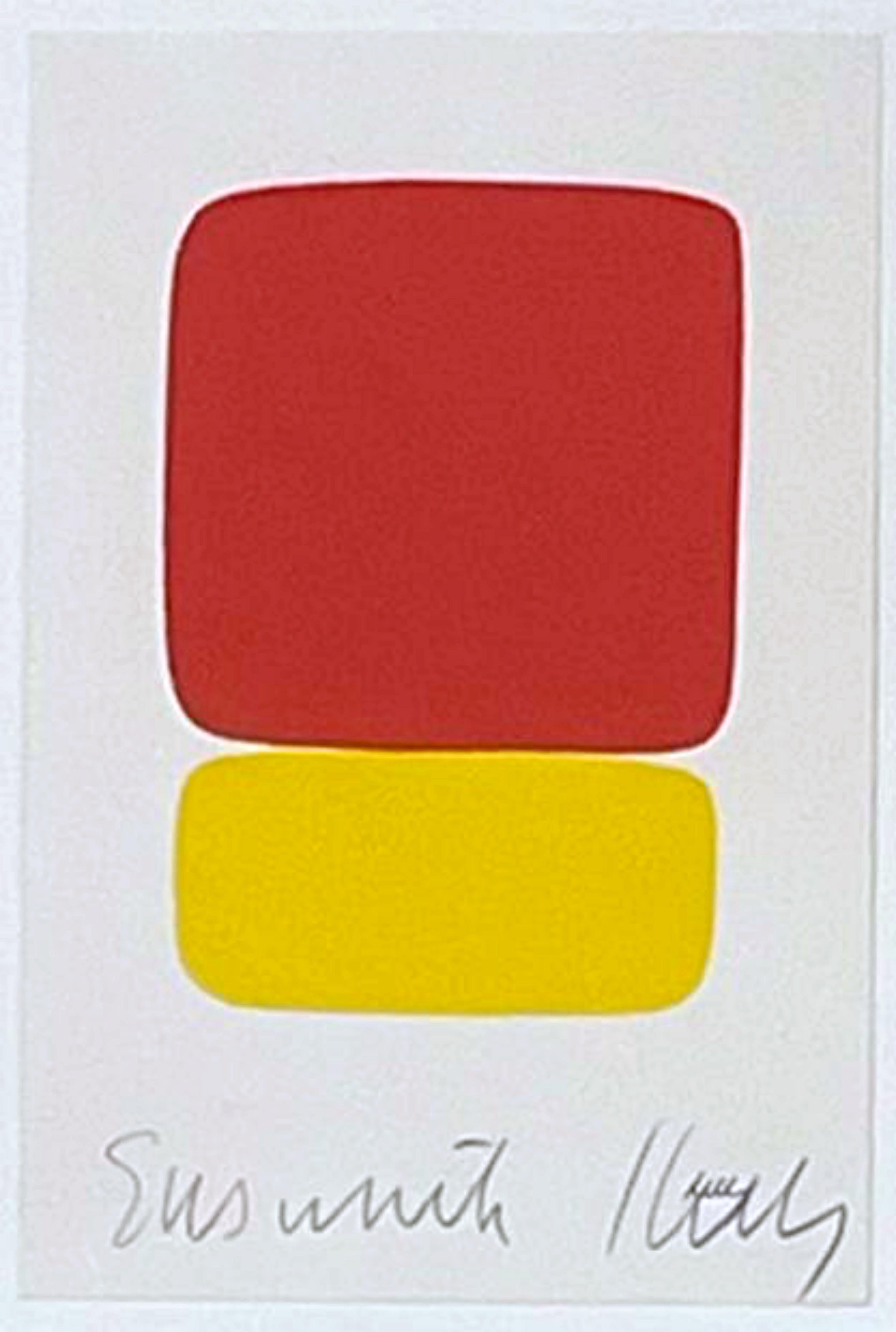 Carte lithographique offset (signée à la main par Ellsworth Kelly) offerte à un caméraman de CBS en vente 1