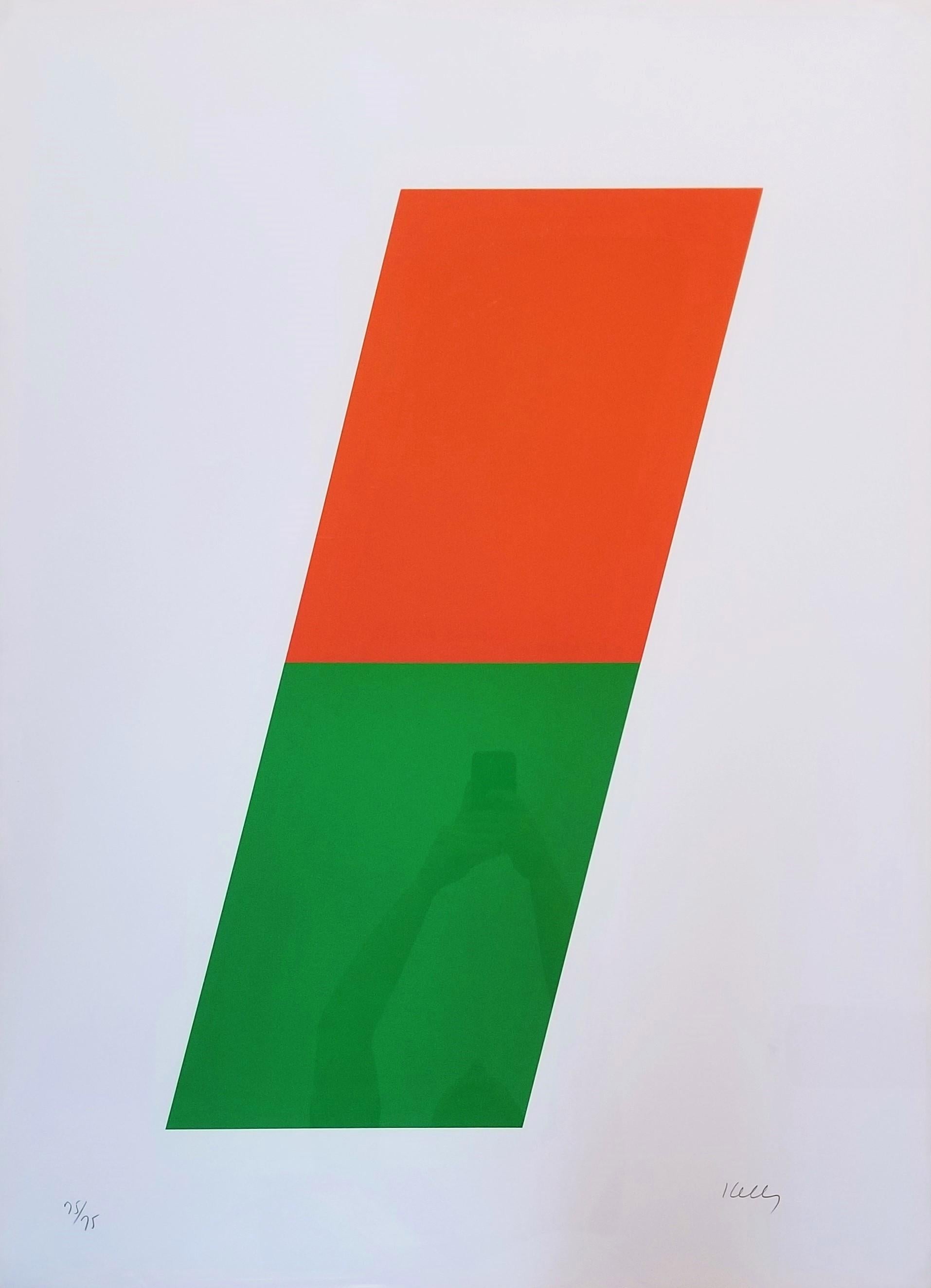 Ellsworth Kelly Abstract Print - Orange/Green