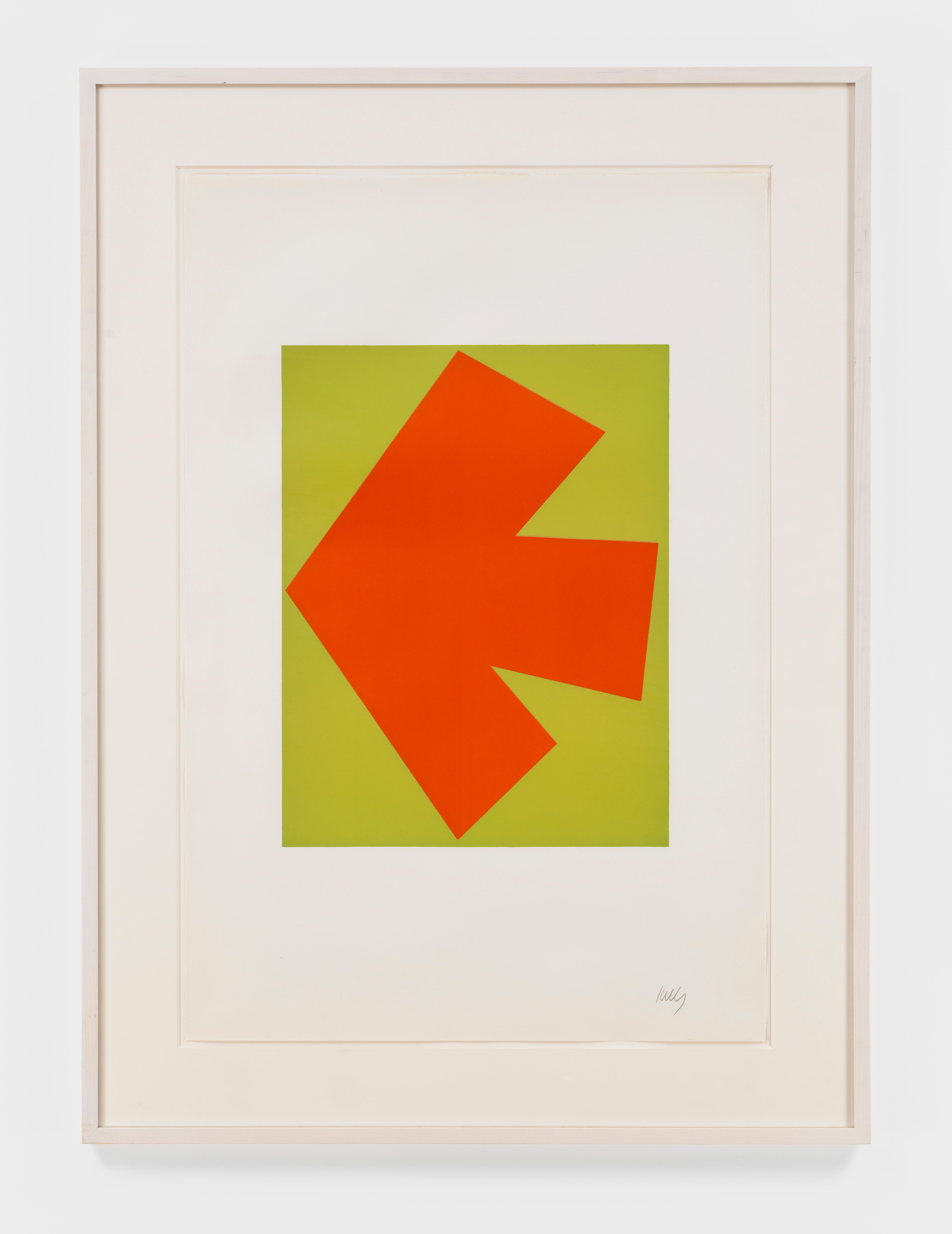 Orange über Grün – Print von Ellsworth Kelly