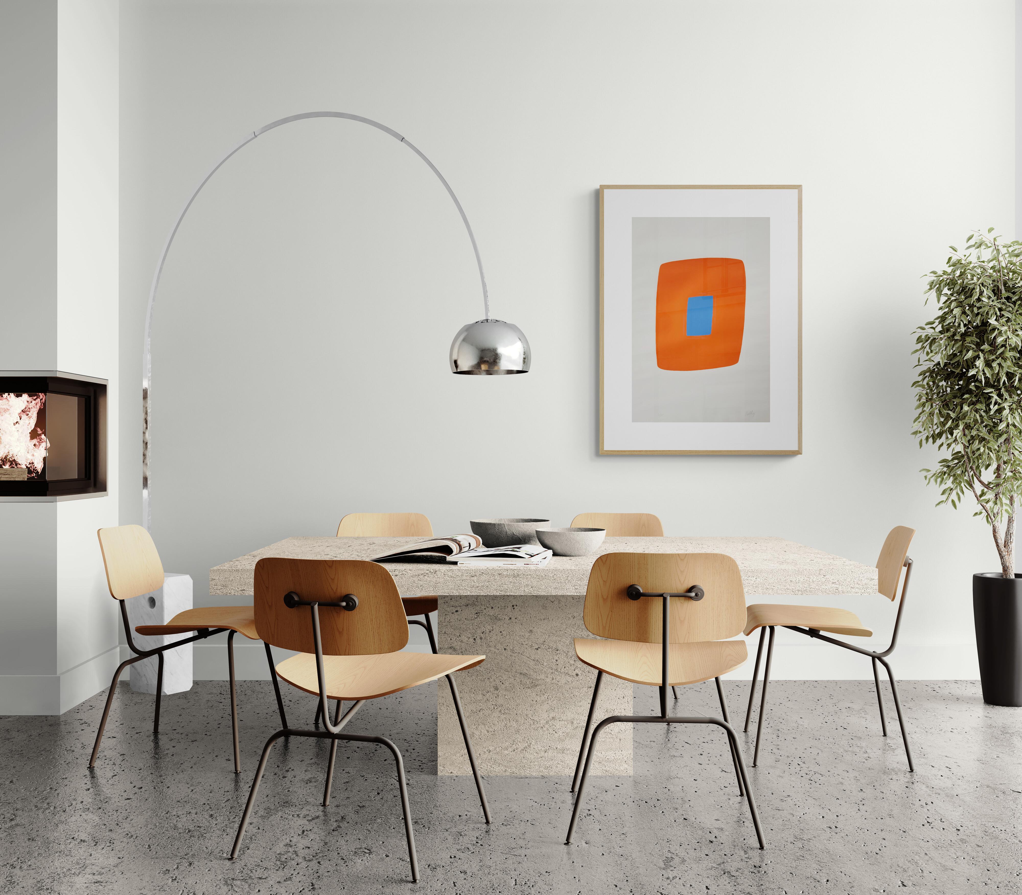 Orange with Blue (Minimalism, Iconic, Blue Chip, Abstract, Modern, 30% OFF) 7