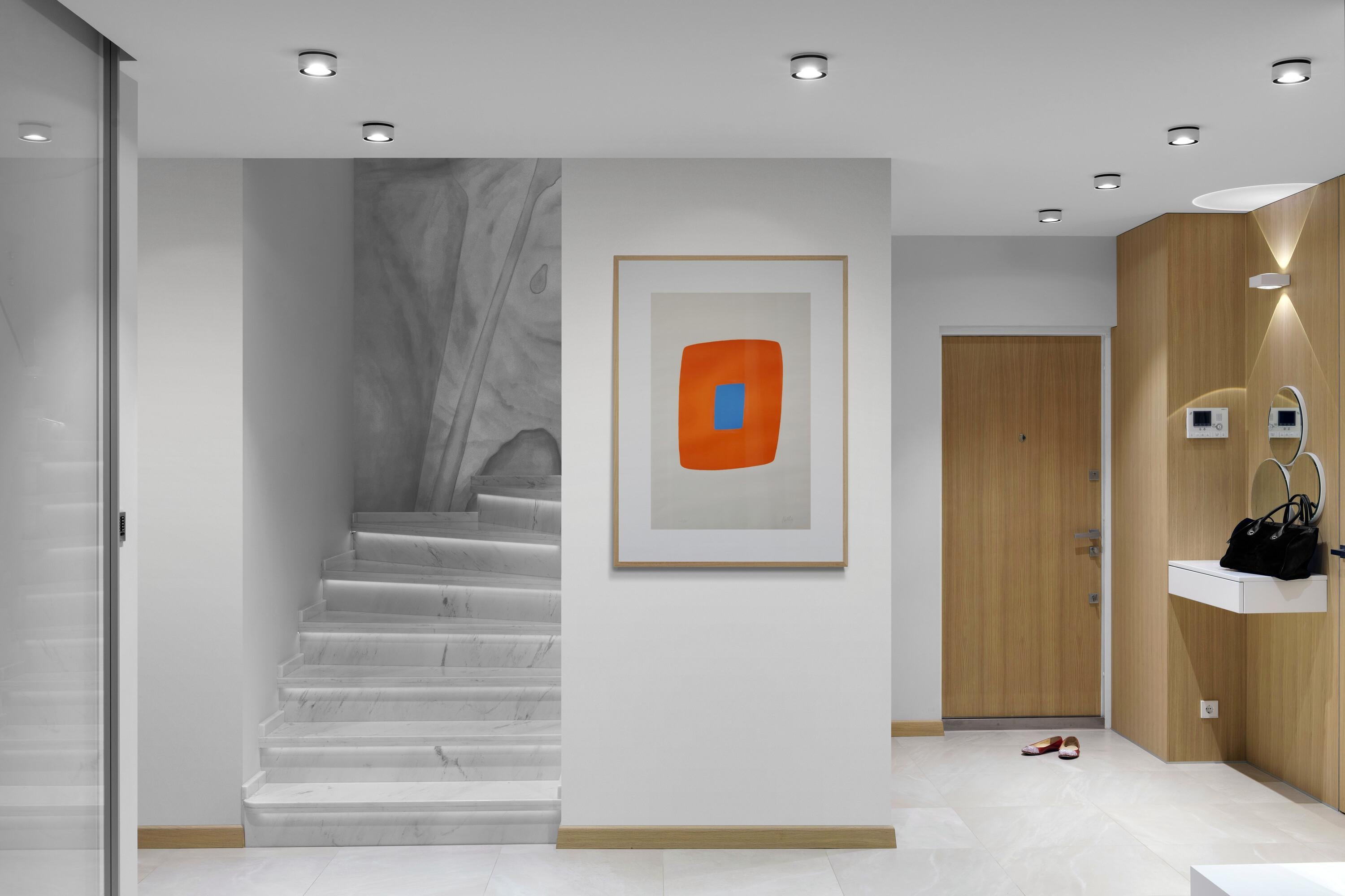Orange with Blue (Minimalism, Iconic, Blue Chip, Abstract, Modern, 30% OFF) 3