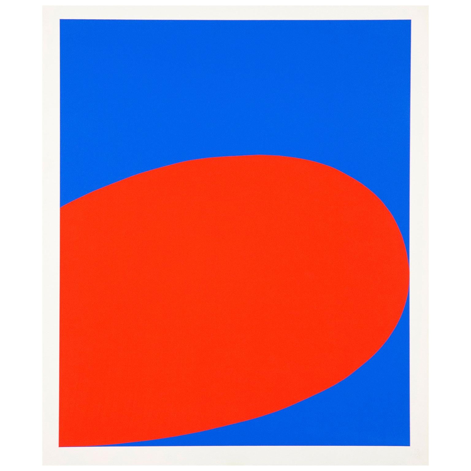 Ellsworth Kelly Abstract Print – Rot Blau