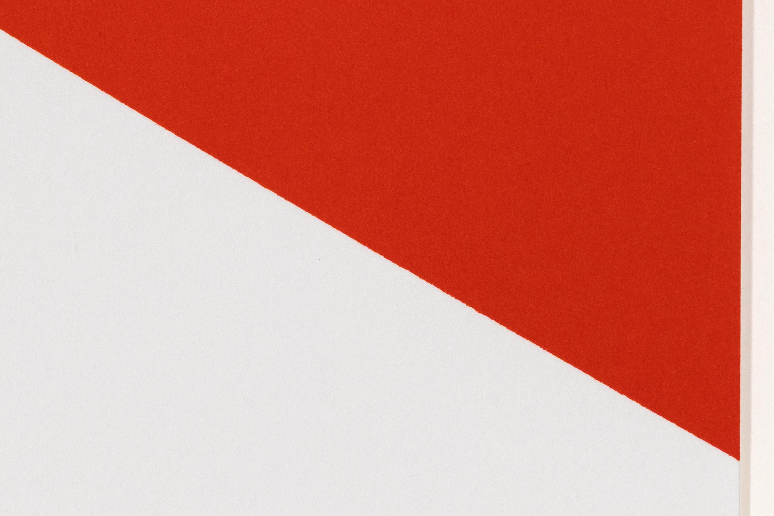 Red Curve - Abstract Color Lithograph, 1999 For Sale 2