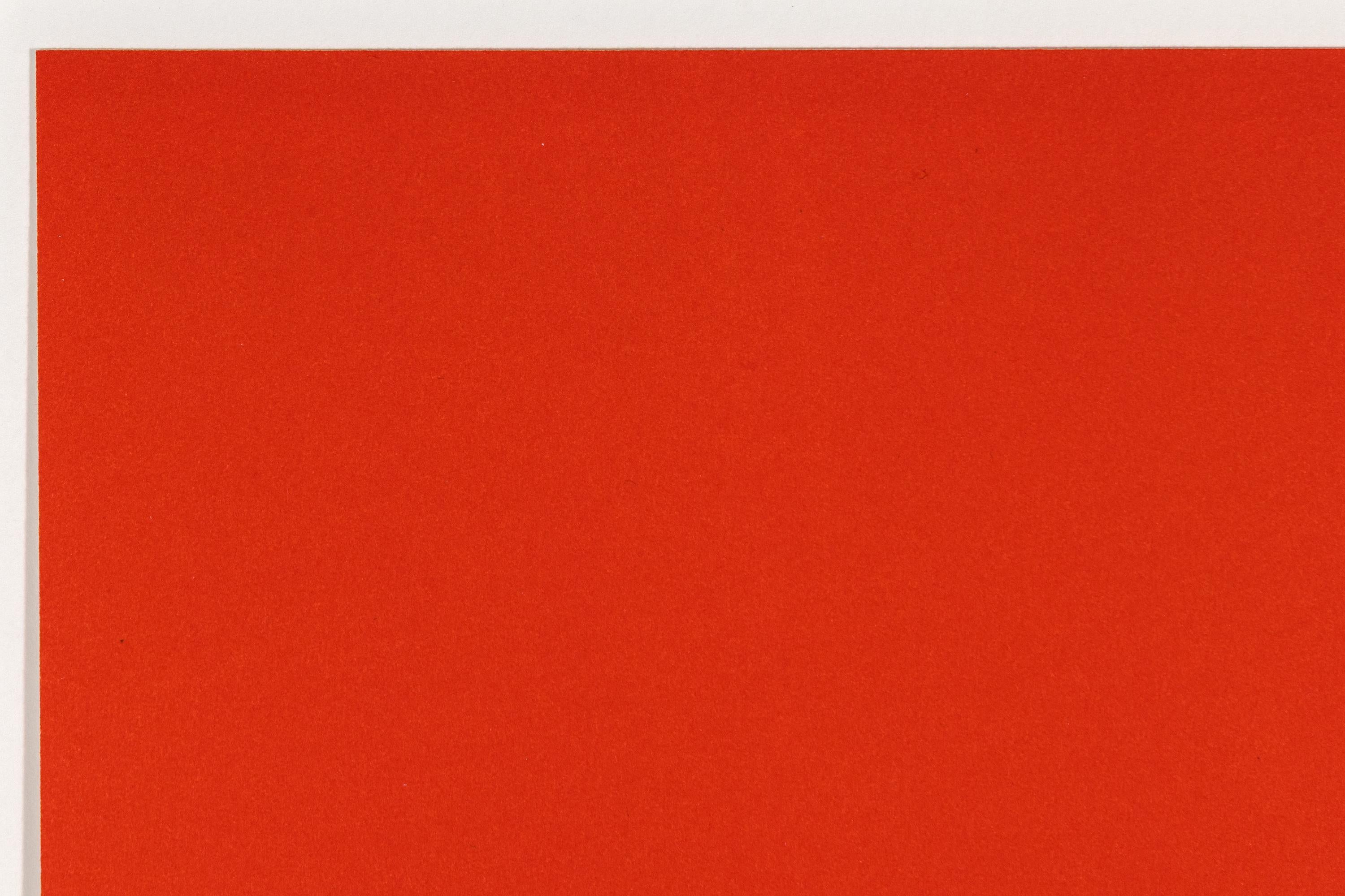 Red Curve - Abstract Color Lithograph, 1999 For Sale 4