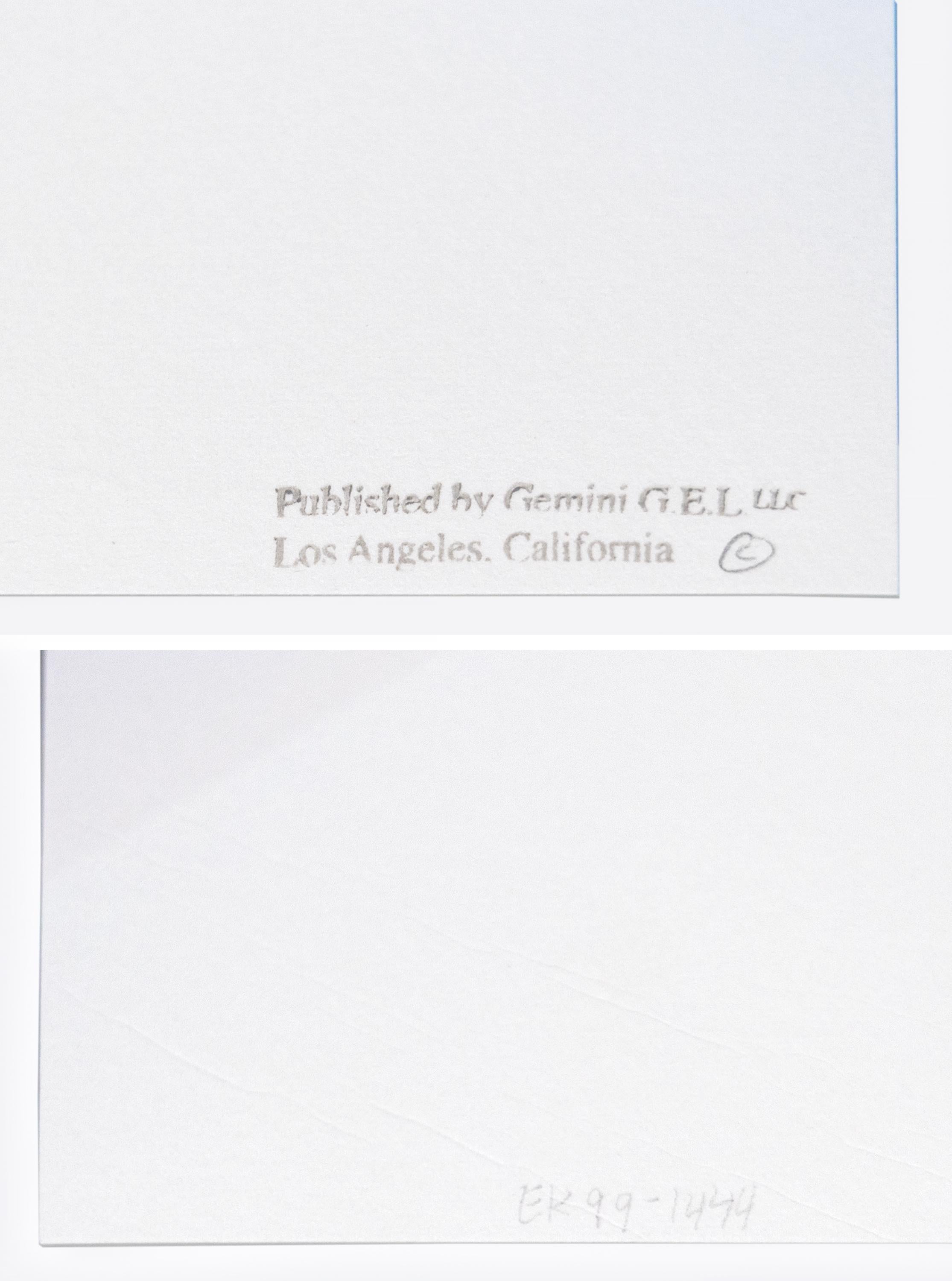 Red Curve - Abstract Color Lithograph, 1999 For Sale 5