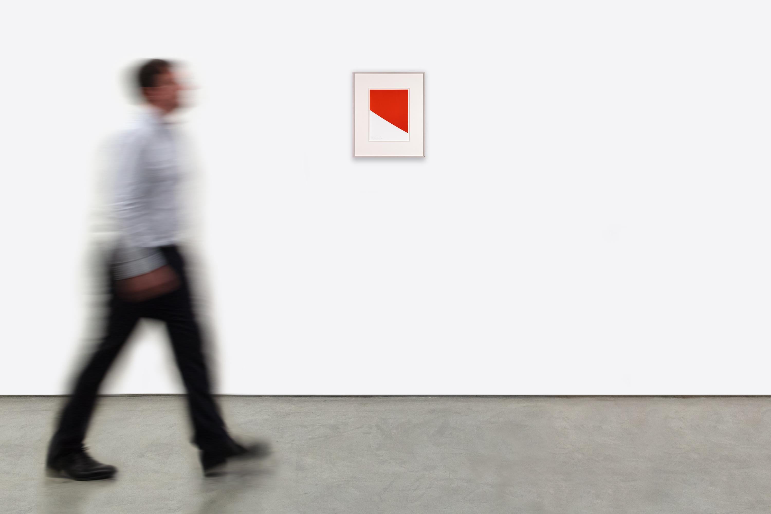 Red Curve - Abstract Color Lithograph, 1999 For Sale 6