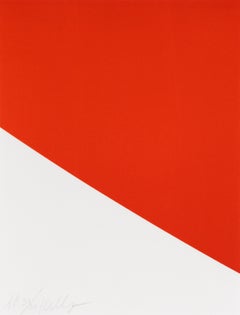 Red Curve - Abstract Color Lithograph, 1999