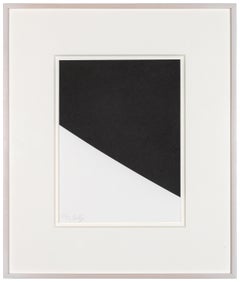 Red Curve (Black State) - Minimalist Abstract Lithograph, 1999