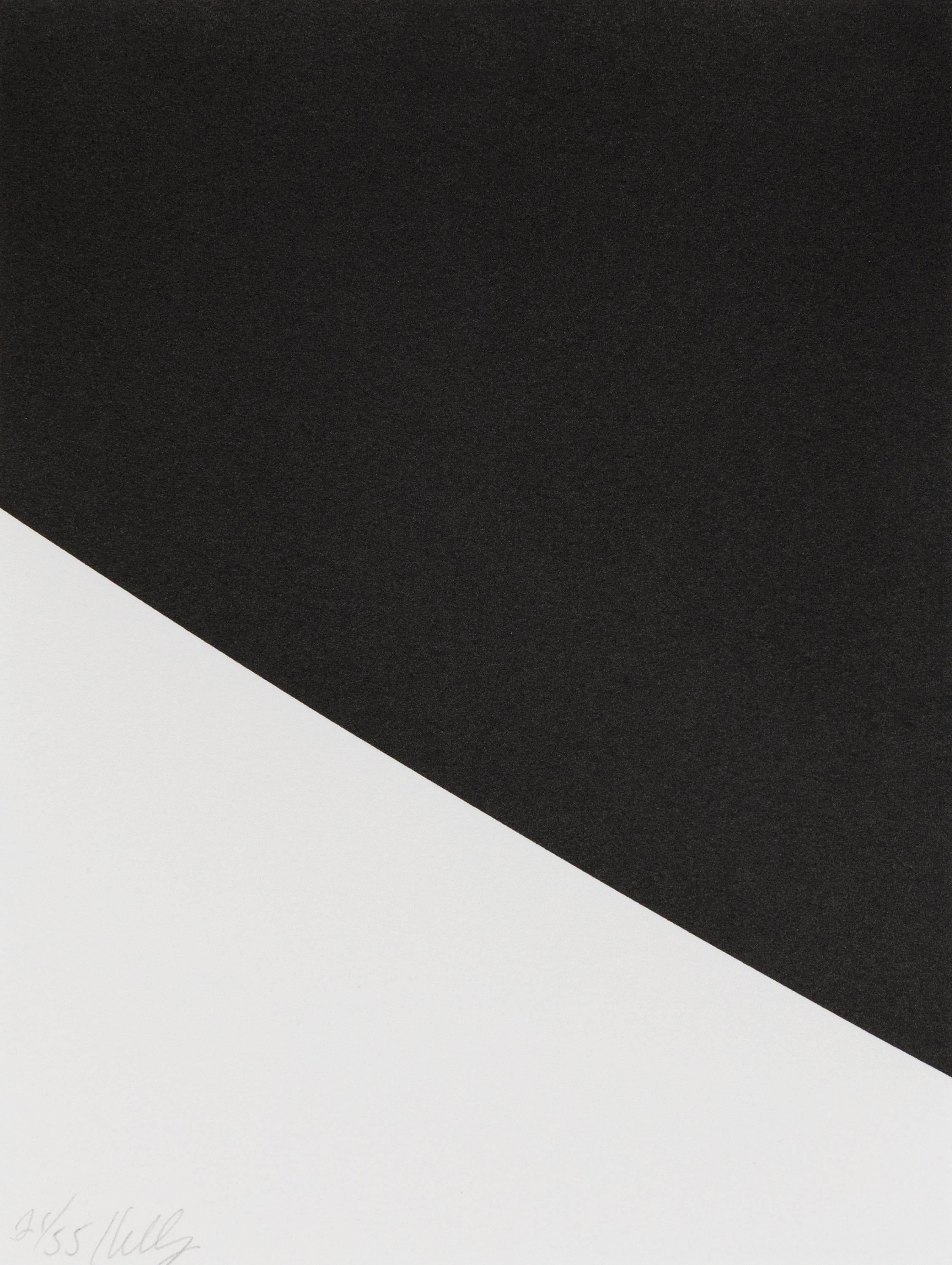 Ellsworth Kelly Abstract Print - Red Curve (Black State) - Minimalist Abstract Lithograph, 1999