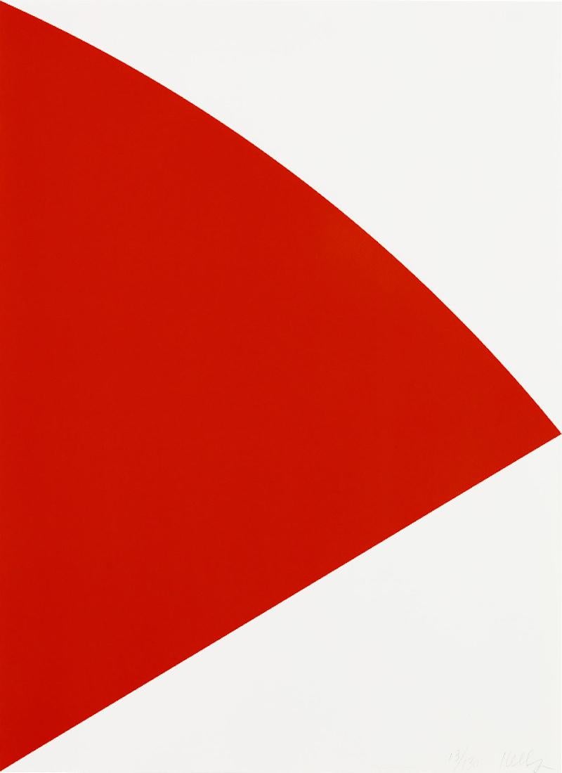 Ellsworth Kelly Abstract Print - Red Curve (For Joel)