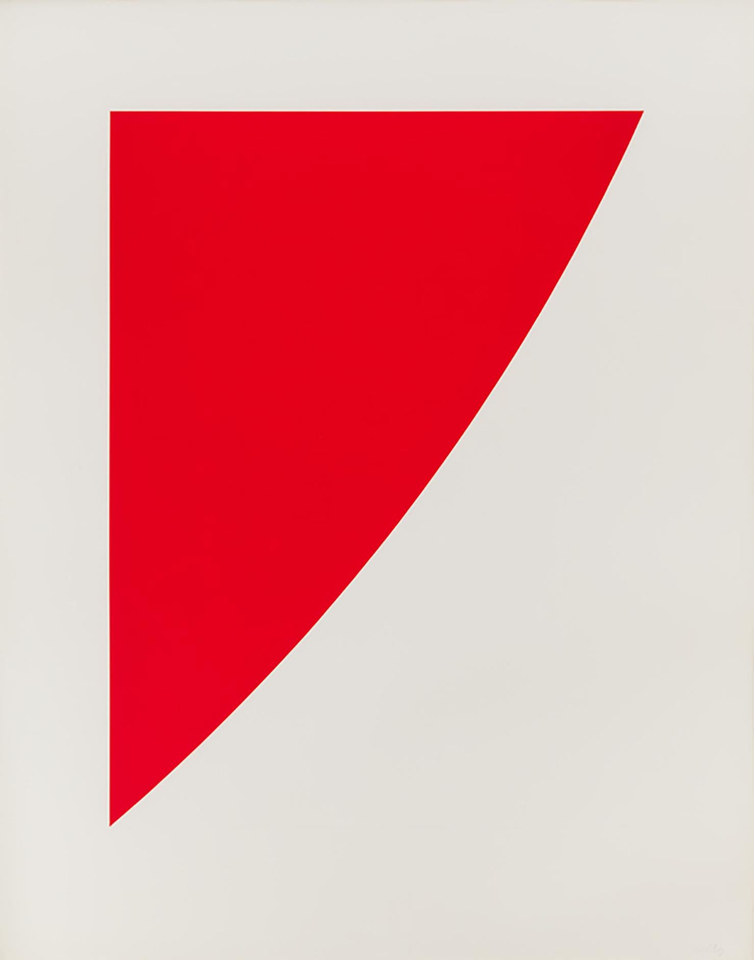 Rote Kurve (Radius von 8') – Print von Ellsworth Kelly