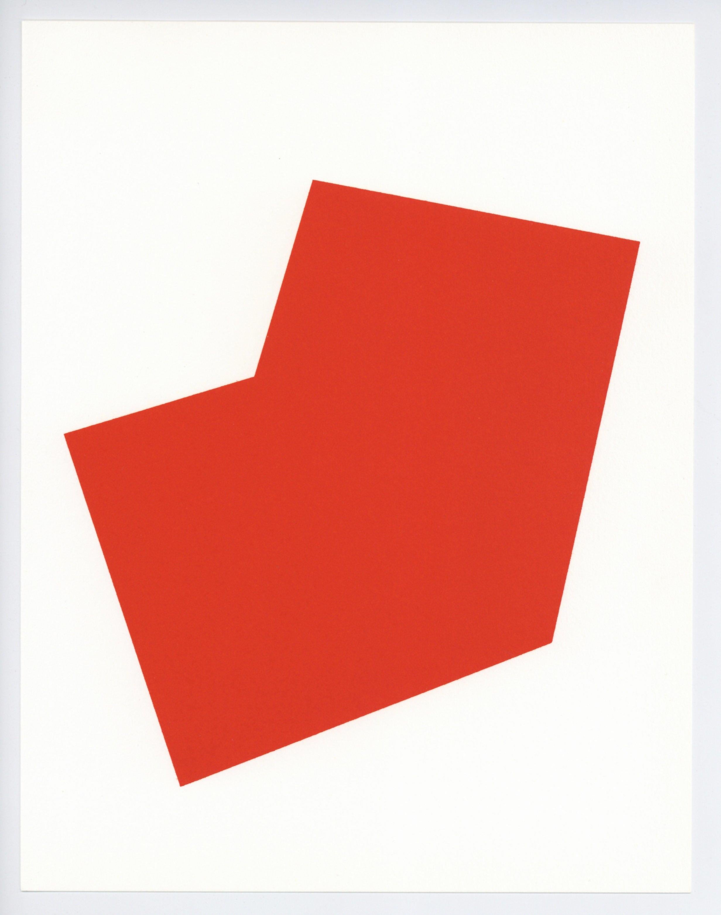 "Red Form" original lithograph - Print by Ellsworth Kelly