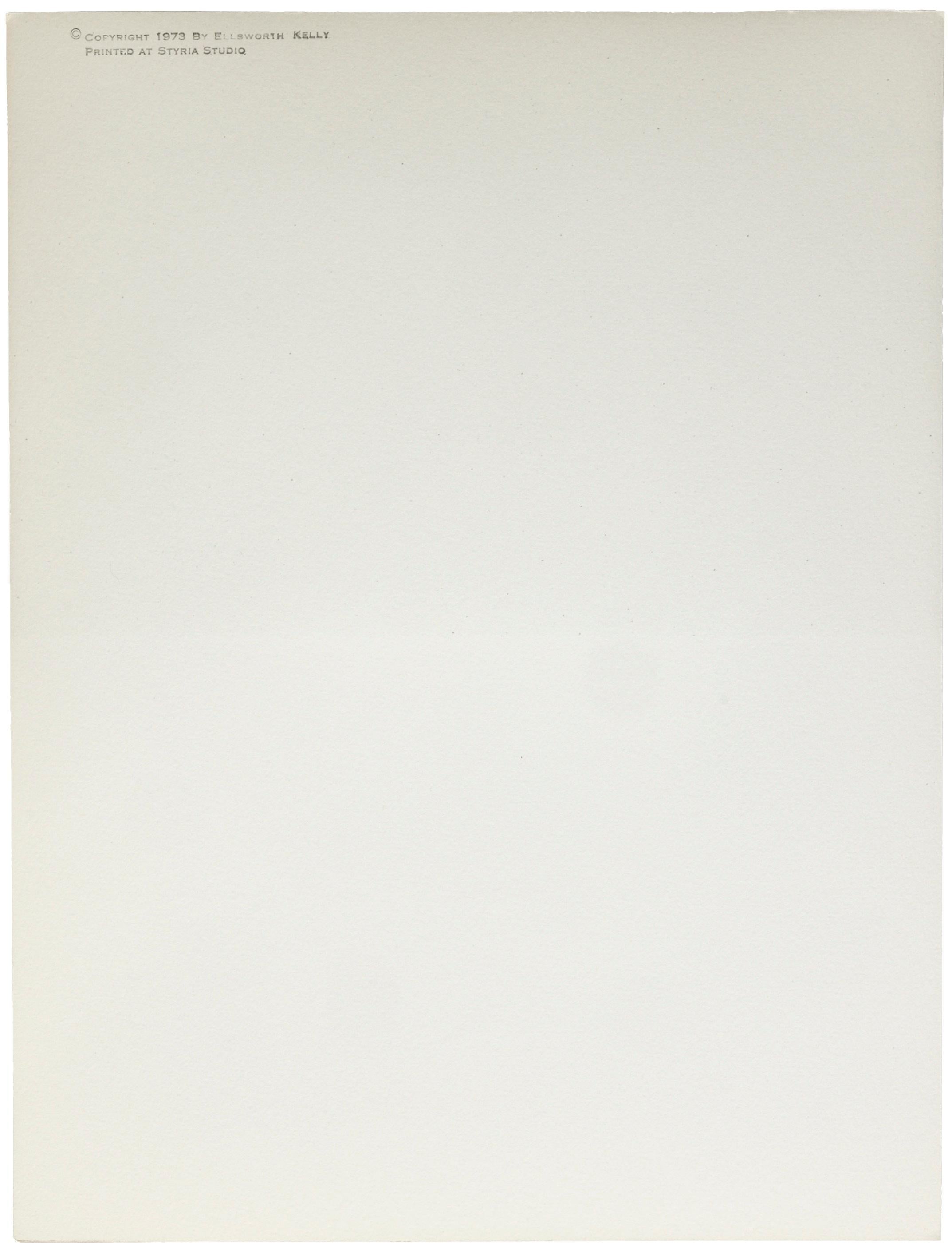 Untitled -- Screen Print, Minimalism, Geometric Abstraction by Ellsworth Kelly For Sale 3