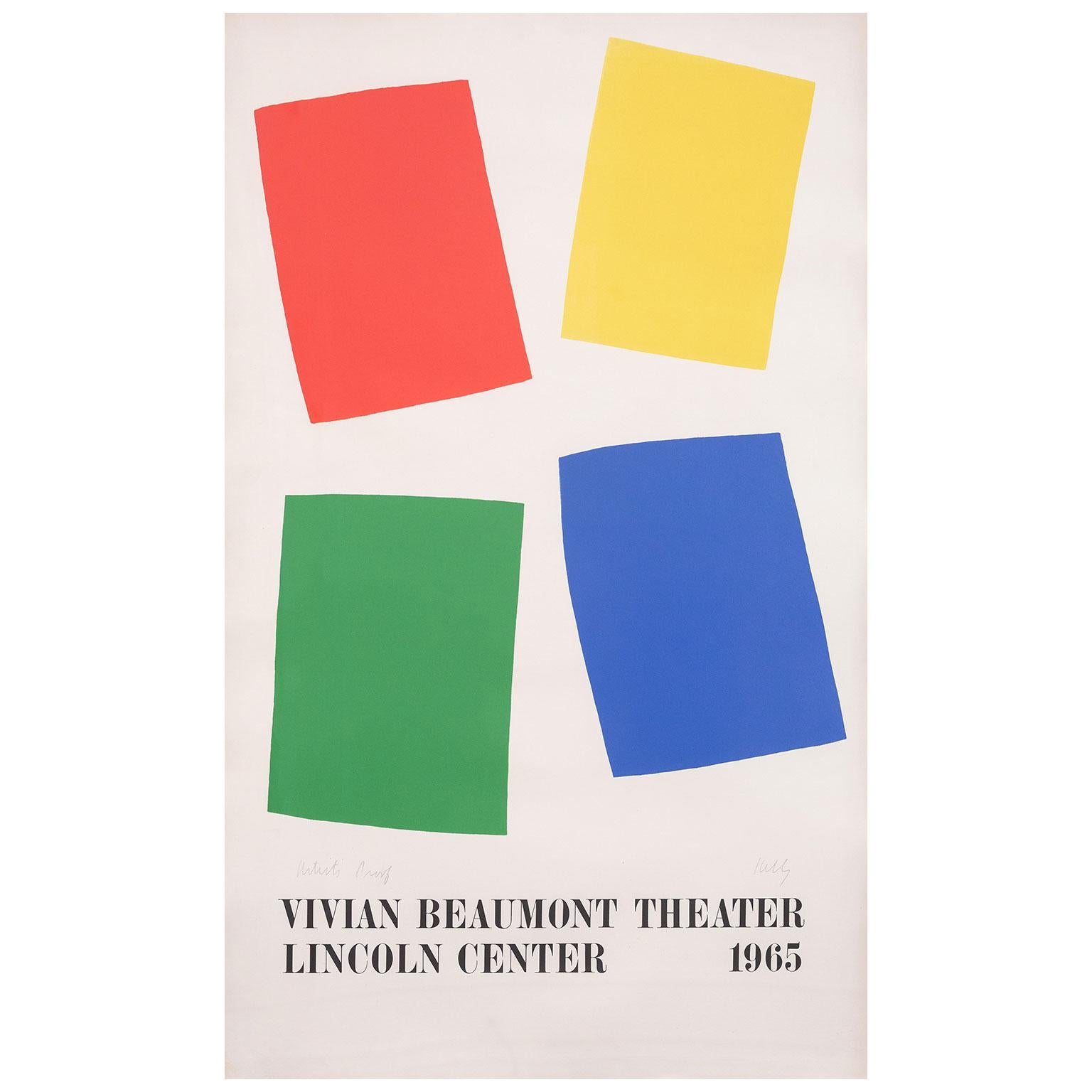 Ellsworth Kelly (b. 1923) is one of the masters of American minimalism.

He is collected internationally and renowned for his signature hypnotic shapes realized in single colors. 

Like many artists who had served in the US military during WWII,
