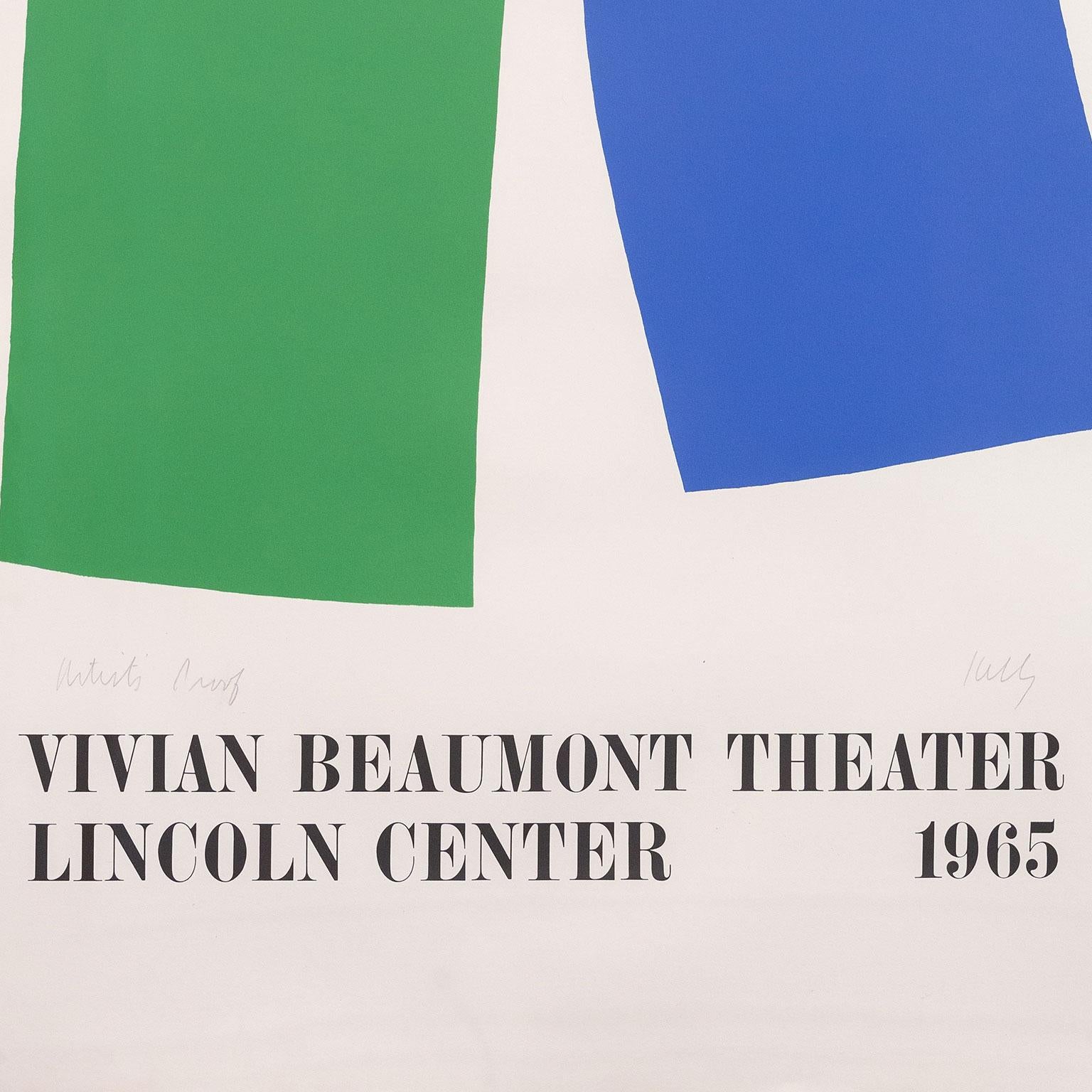 Vivian Beaumont Theatre, Lincoln Centre, Lithograph on Rives BFK paper, 1965 3