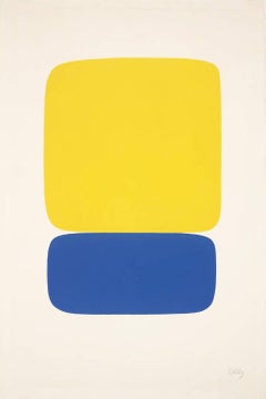 Yellow over Dark Blue