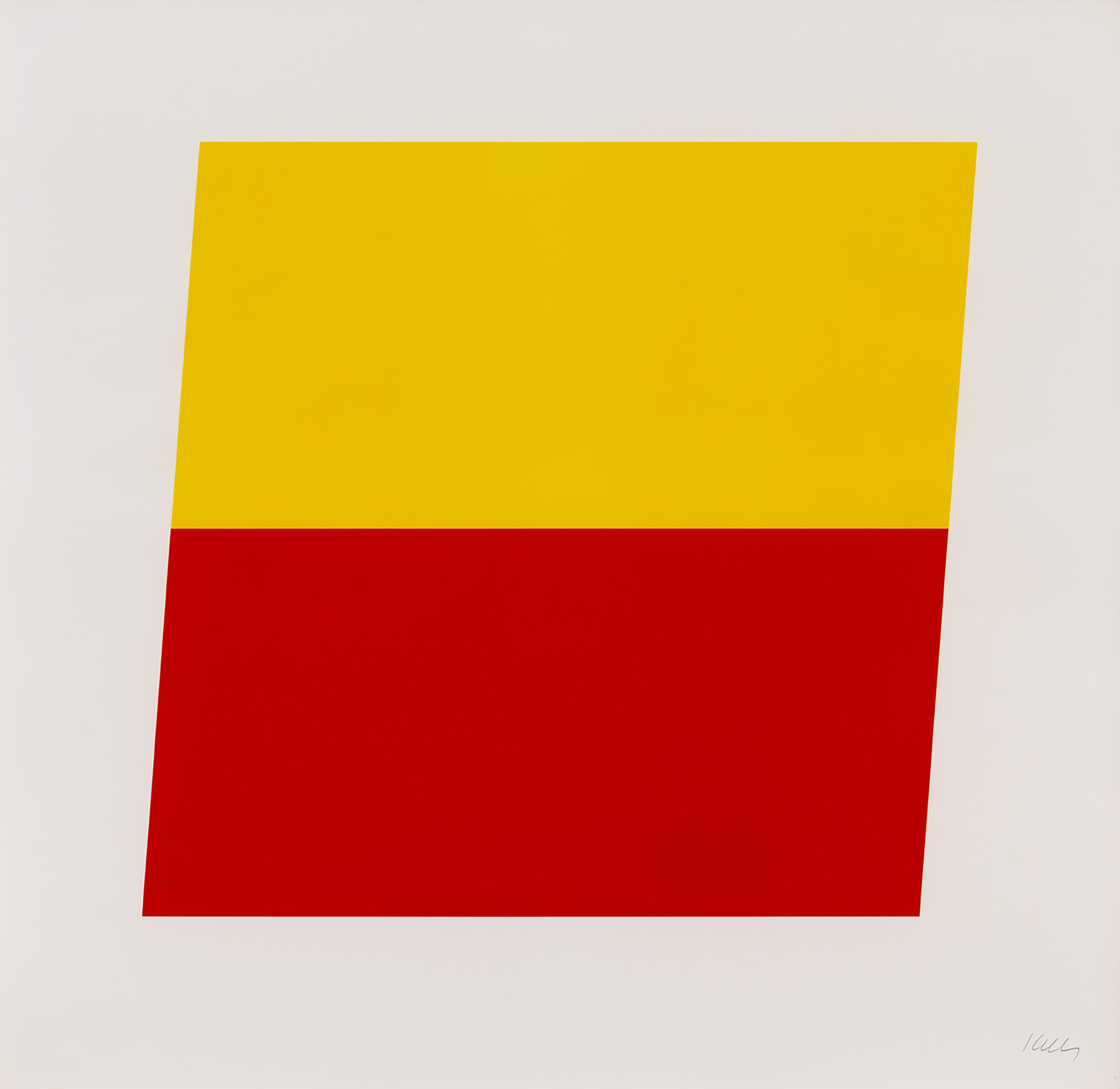 Ellsworth Kelly Abstract Print - Yellow/Red-Orange