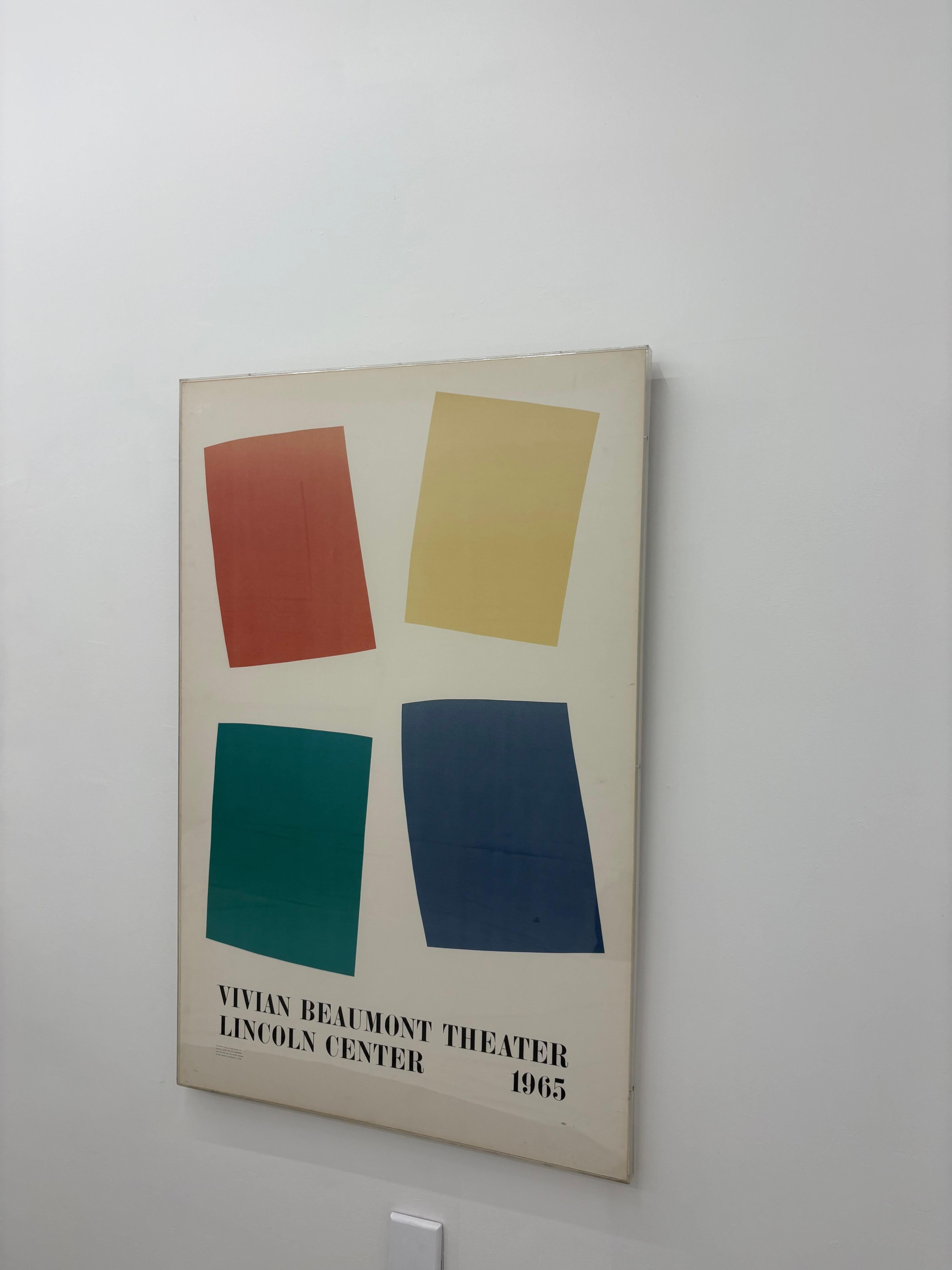 Ellsworth Kelly Vintage 1965 Mid Century Modernist Lithographie Druck 