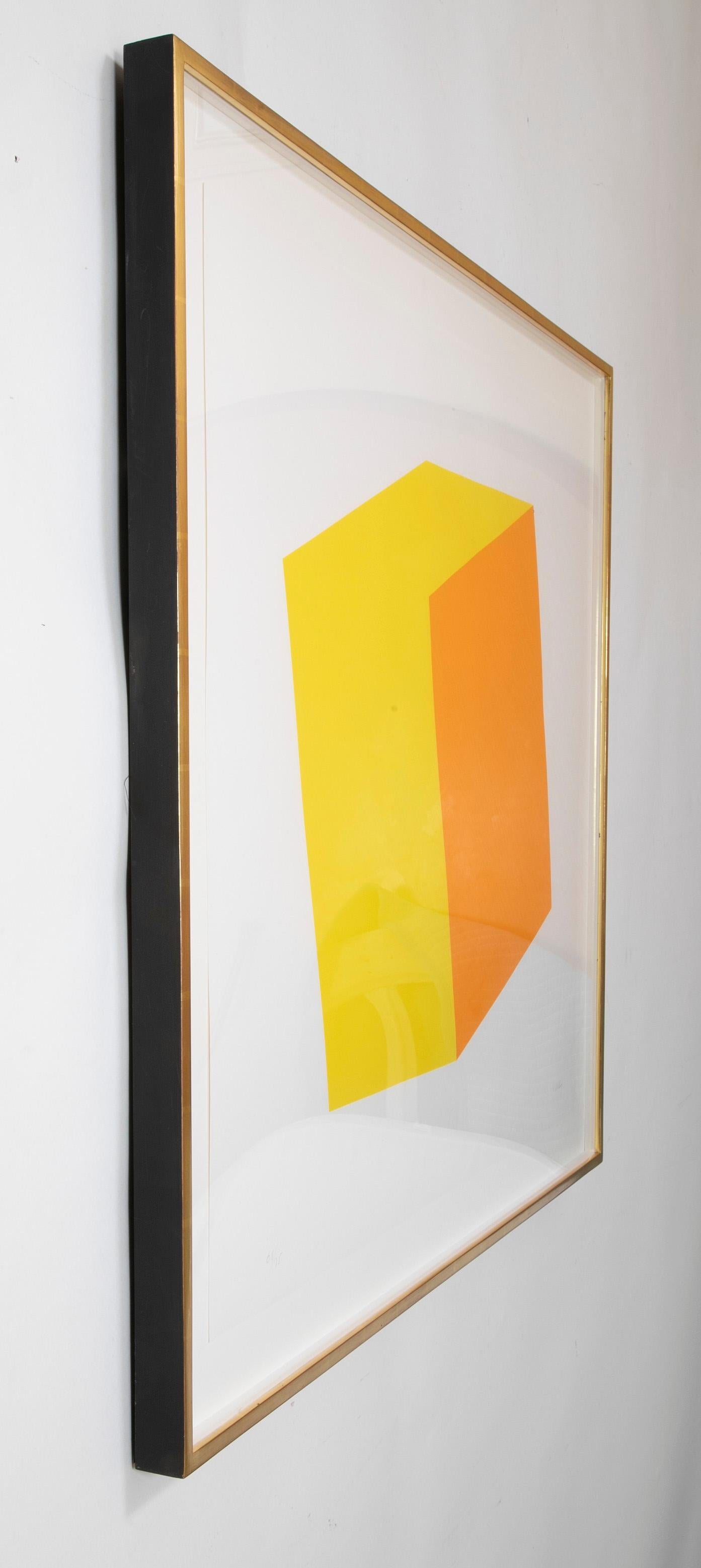 American Ellsworth Kelly Yellow and Orange Lithograph For Sale