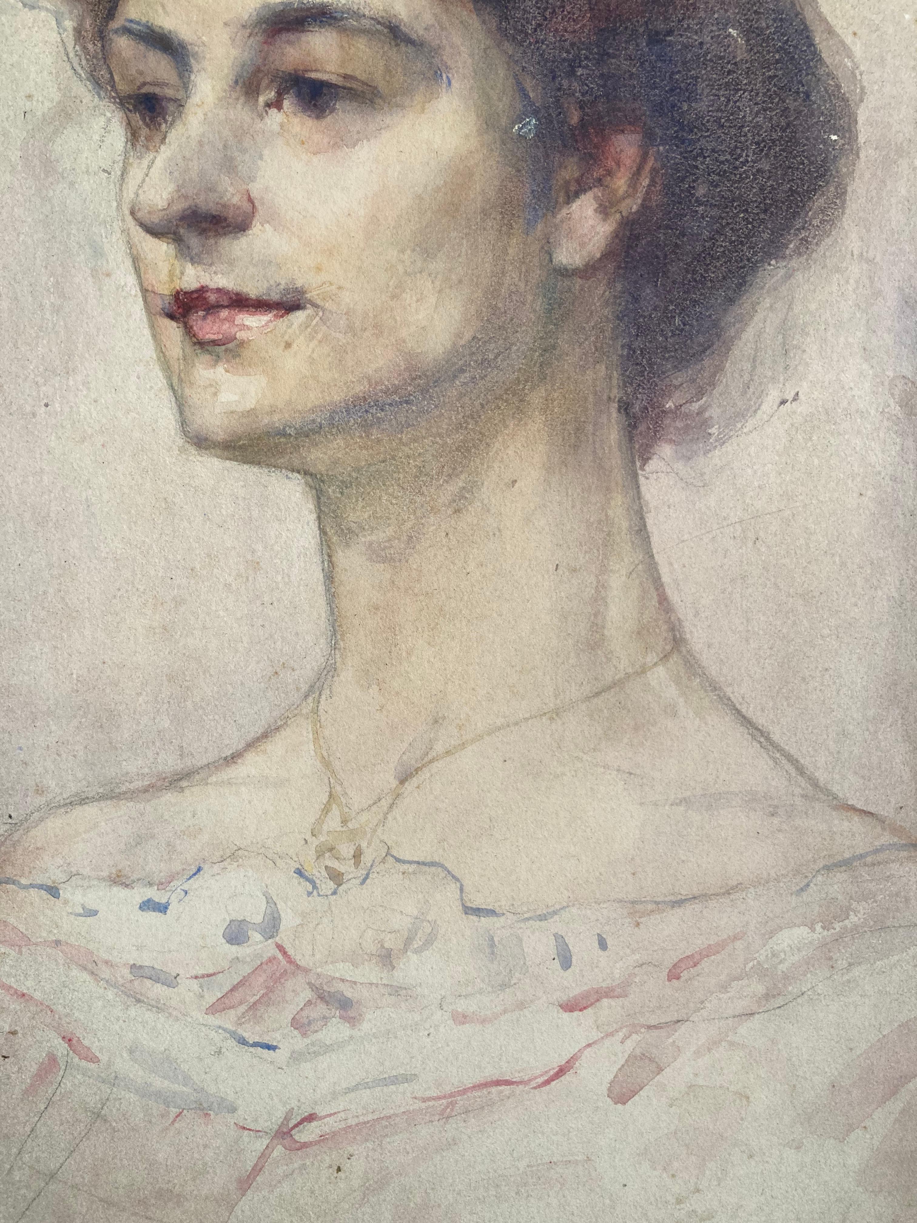 Porträt einer Dame (von einem führenden Vertreter der „Südamerikanischen Kunstrenaissance“) – 20. Jahrhundert – Painting von Ellsworth Woodward