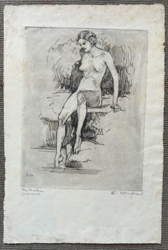 Le Baigneur (par le chef de file de la "Renaissance de l'art du Sud" - signé)