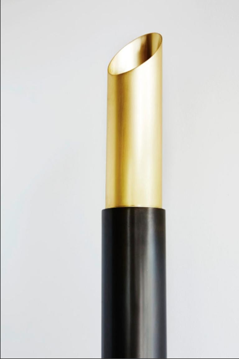 Modern Ellsyn Lamp in Black Steel and Brass by Cam Crockford For Sale