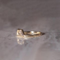 Ellum Geometric Engagement Ring in 14K Gold & Diamonds by Anastassia Sel Jewelry
