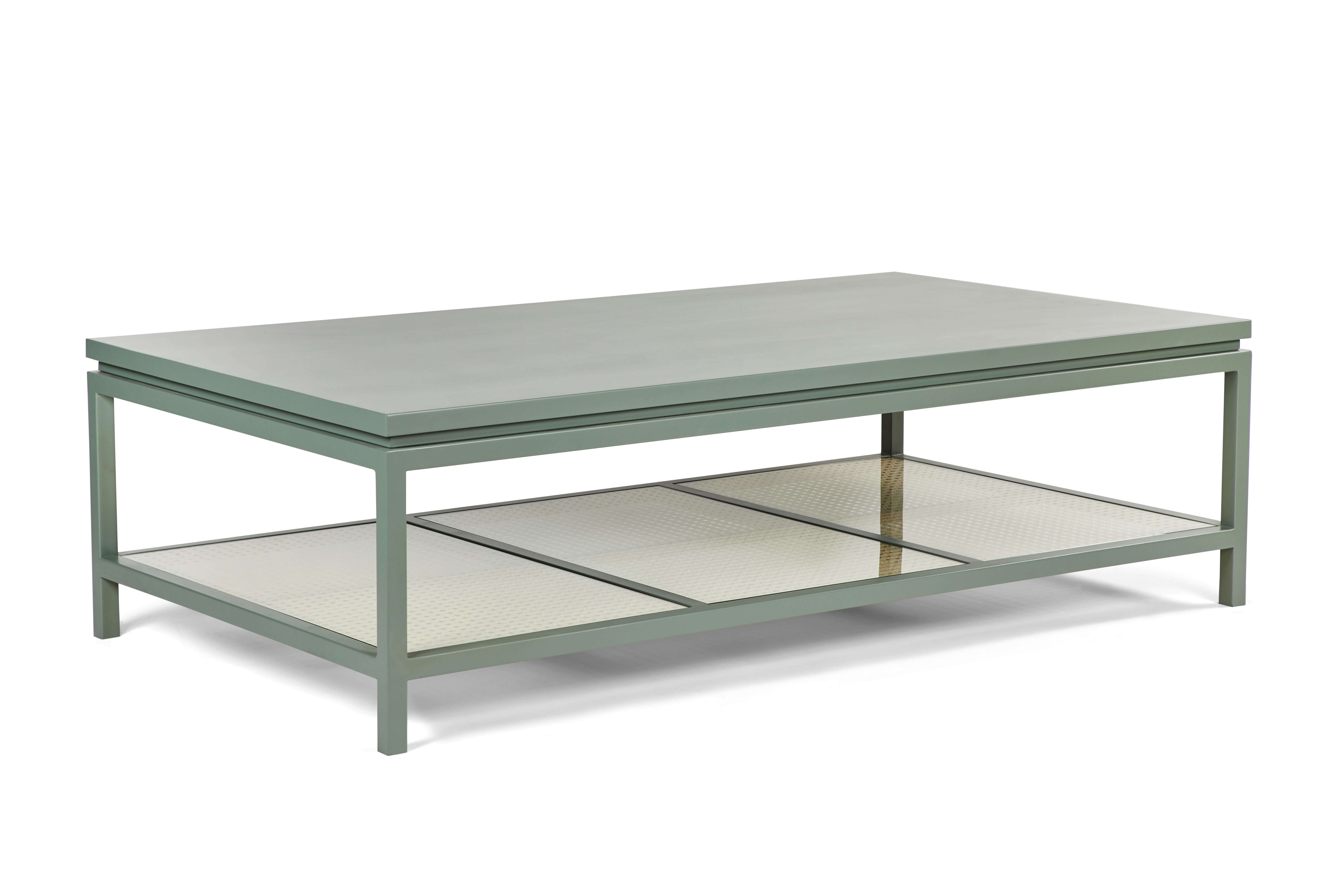 cane glass coffee table
