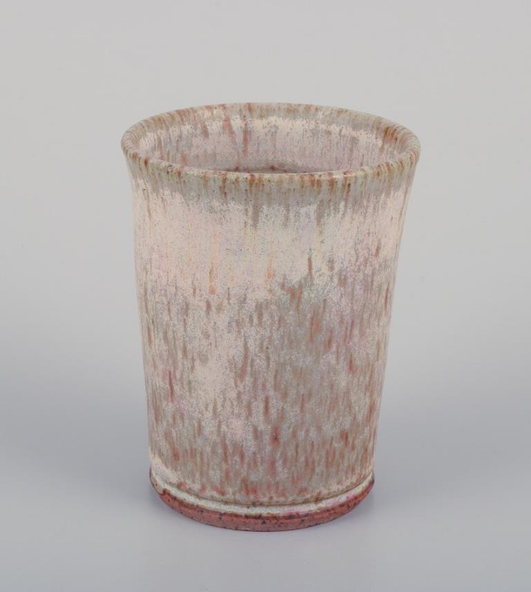 Smaltato Ellis & Wilhelm Kuch. Tre vasi di ceramica unici. 1980s in vendita